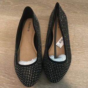 Torrid Black Studded Flats